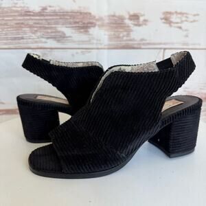 Band of Gypsies Jordan Women’s Slingback  Black Corduroy Sandals Shoes Size 6.5